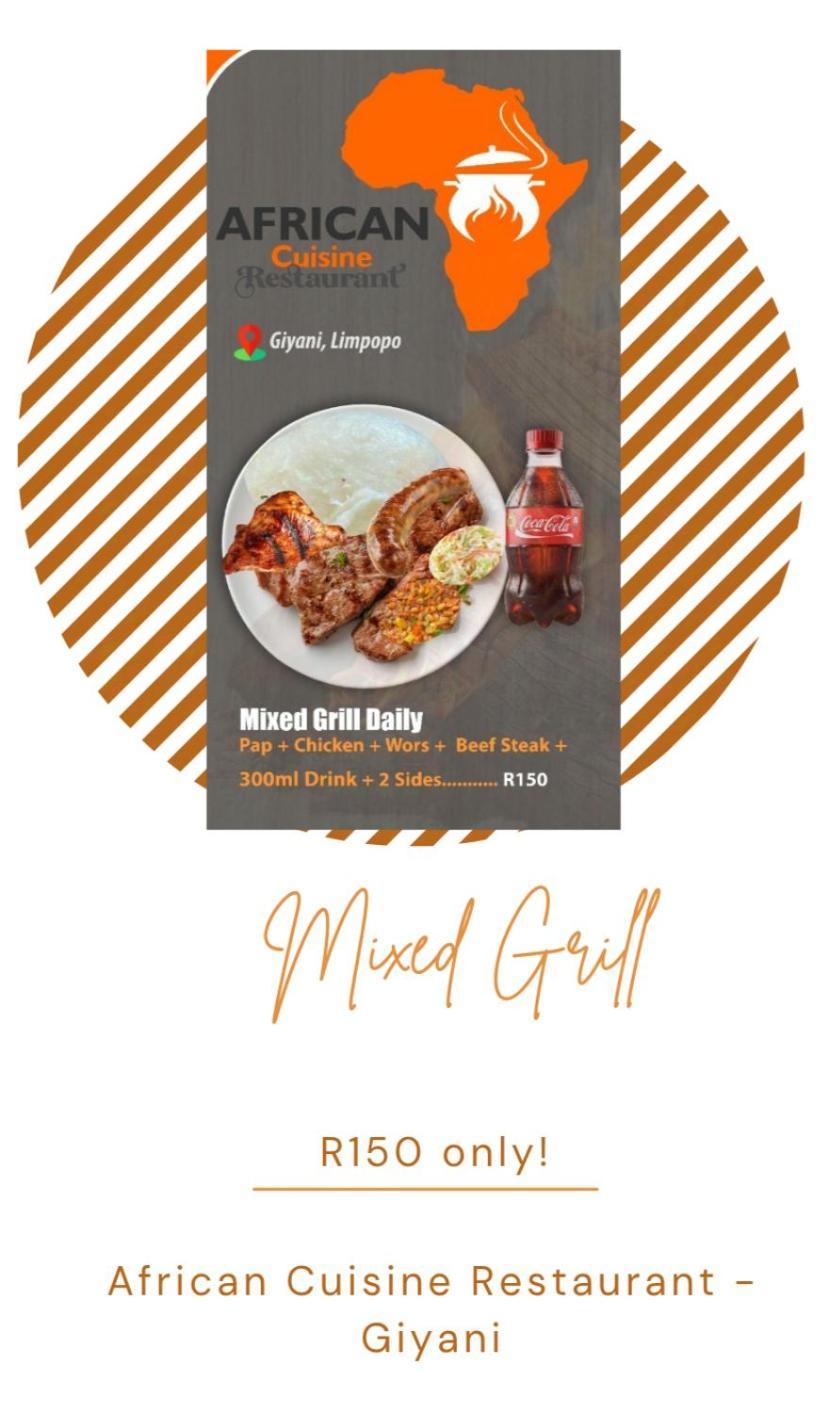 African Cuisine Restaurant Bed & Breakfast Giyani Luaran gambar
