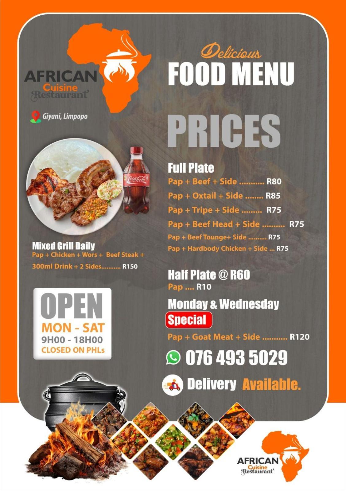 African Cuisine Restaurant Bed & Breakfast Giyani Luaran gambar